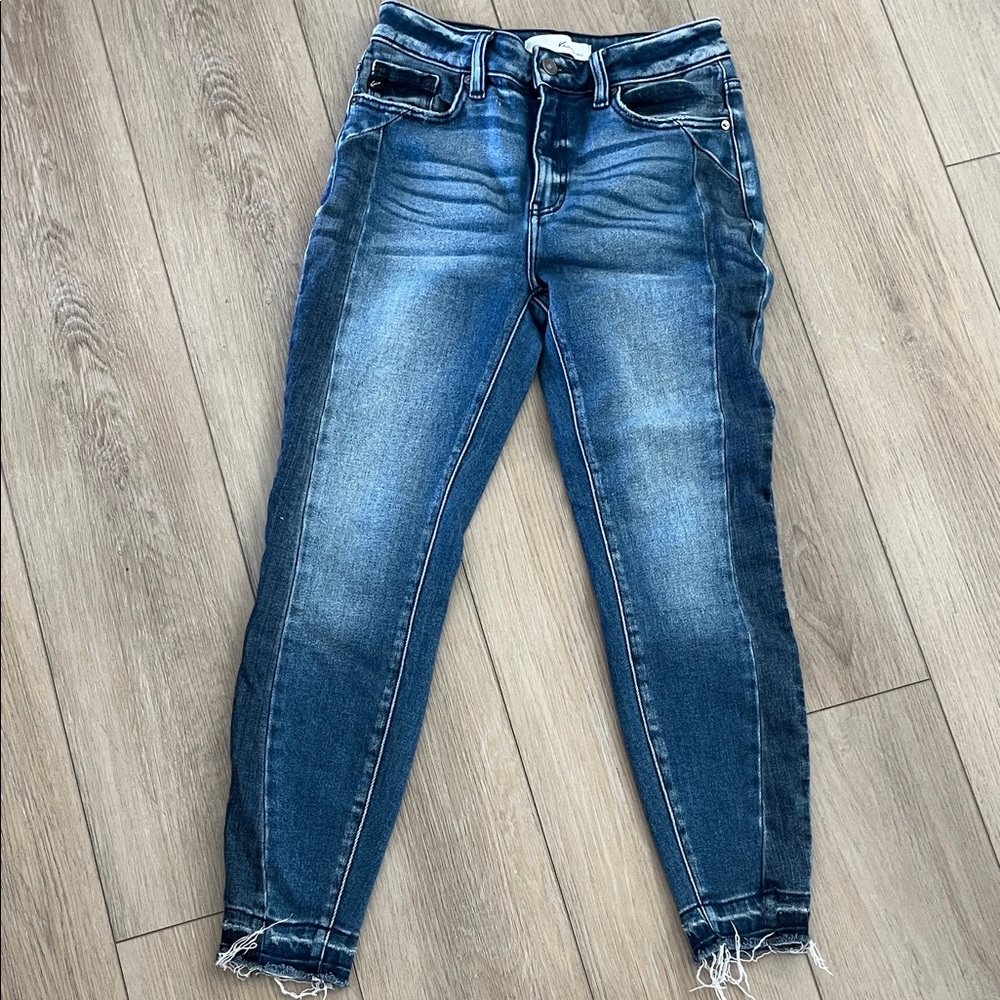 KanCan Distressed Blue Ankle Jeans